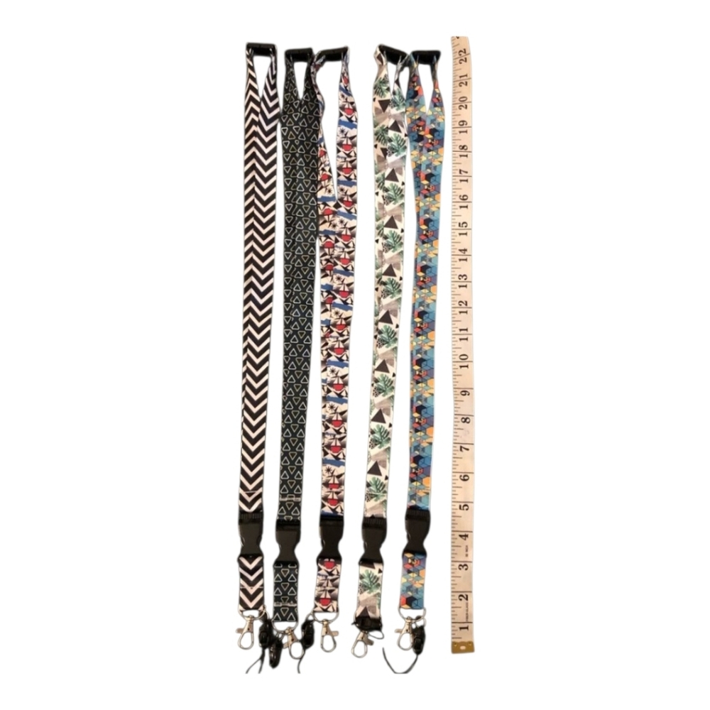 5 Colorful Patterned Lanyards